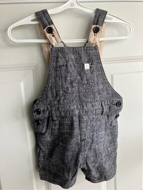 Me & Henry grey shorts overalls 100% cotton 12-18 months